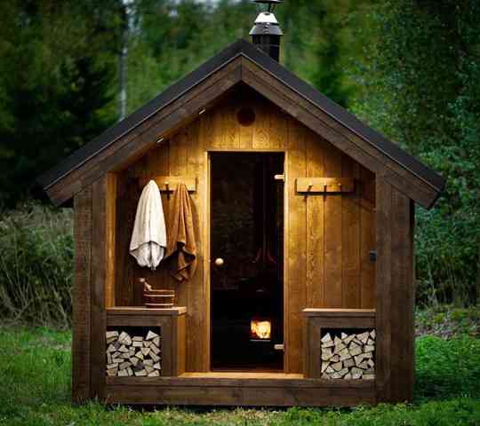 Vonkajšia sauna do zahrady Orava 1